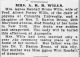 Mrs. A.R.B. Wills Mrs. A.R.B. Wills