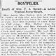 Death of Mrs. F. A. Bailey - A Little Typhod Fever Scare