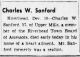 Charles W. Sanford - Notice of death