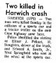 Two Killed in Harwich Crash