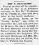 Roy E. Henderson Roy E. Henderson