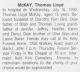 Thomas Lloyd McKay Thomas Lloyd McKay