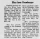 Eliza Jane Grawbarger Eliza Jane Grawbarger