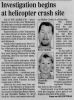 Investigation begins at helicopter crash site (part 1) Investigation begins at helicopter crash site (part 1)