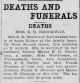 Deaths and Funerals - Deaths - Mrs. Z.R. Brockway Deaths and Funerals - Deaths - Mrs. Z.R. Brockway