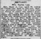 Obituary
Mrs. Carlos Lay Obituary
Mrs. Carlos Lay