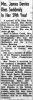 Mrs. James Davies Dies Suddenly In Her 59th Year Mrs. James Davies Dies Suddenly In Her 59th Year