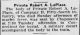 Private Robert A. LaPlace Private Robert A. LaPlace