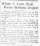 William F. Lyons Dead; Pioneer Winnipeg Druggist William F. Lyons Dead; Pioneer Winnipeg Druggist